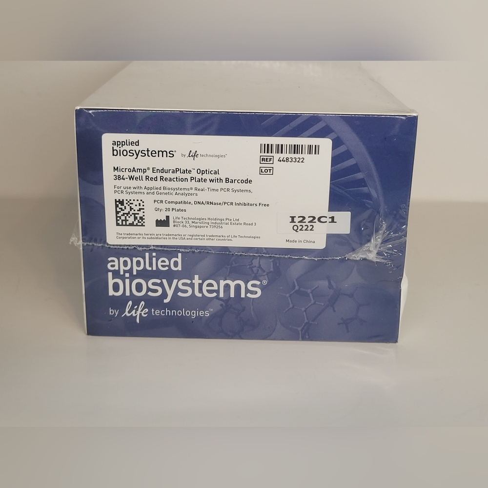 Applied Biosystems MicroAmp 384-Well Red Reaction Plates w/Barcode x20 NIB